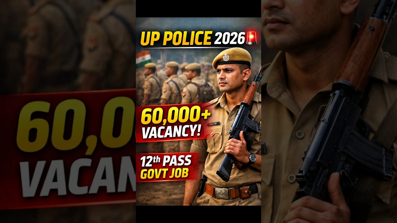 UP Police Constable Recruitment 2026 🚨 | 60,000+ Vacancy | 12th Pass Govt Job