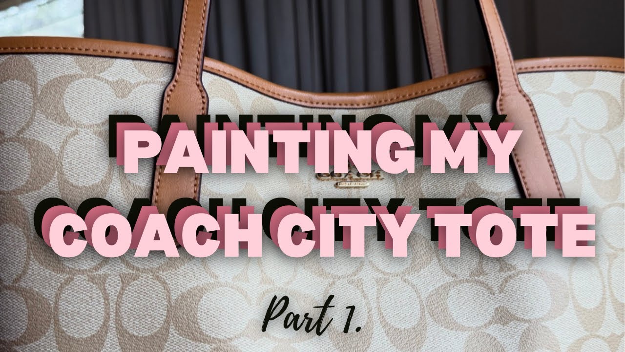 PAINTING MY COACH OUTLET CITY TOTE PINK🌸