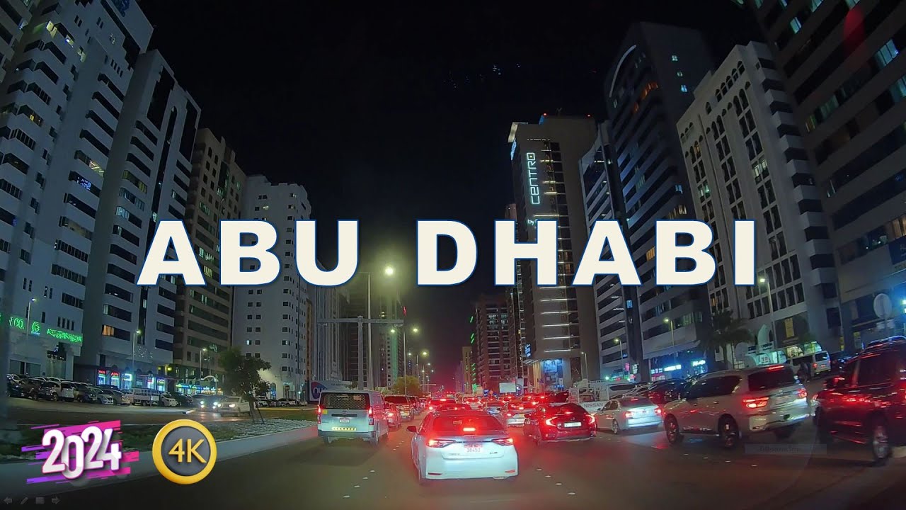 Abu Dhabi Driving Tour at Night 🇦🇪 4K (May 2024)