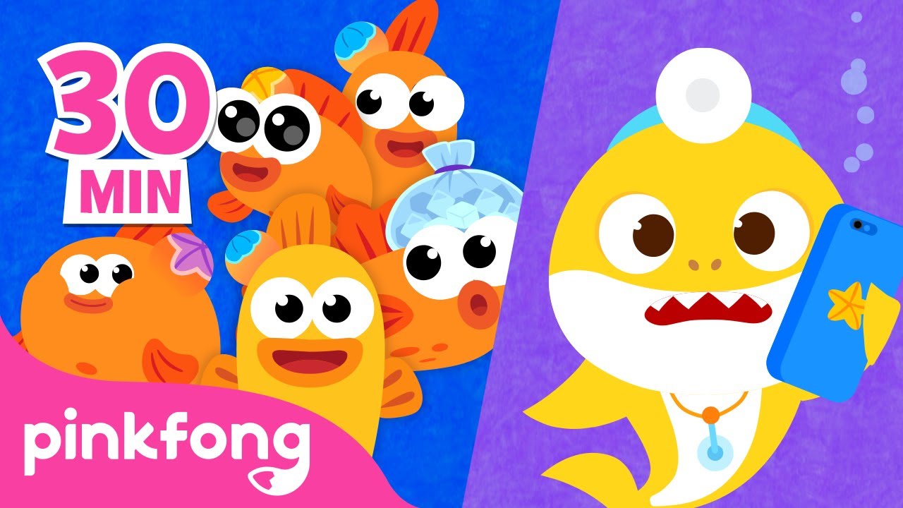 Mix - Fünf kleine Fische🐟 und lustige Kinderlieder | Baby Shark Deutsch | Pinkfong Kinderlieder