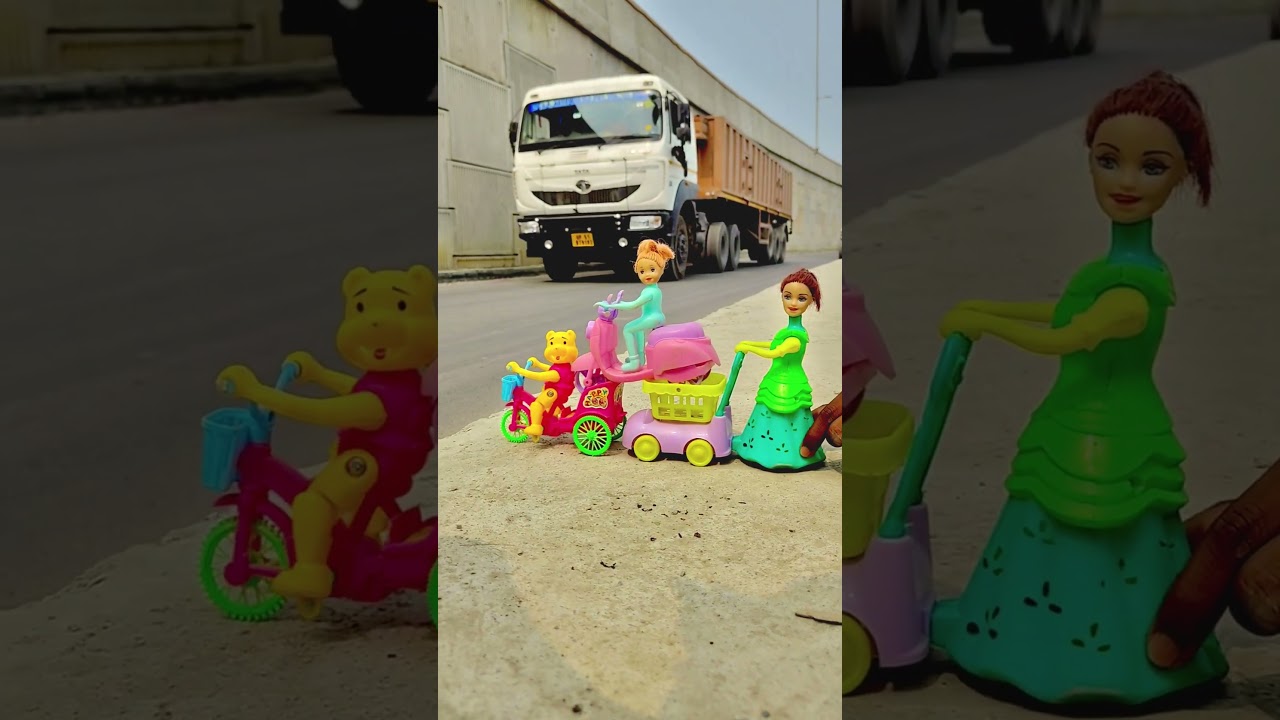 Remote Control Scooty Girl And Monkey Scooter Unboxing And Testing Short ||