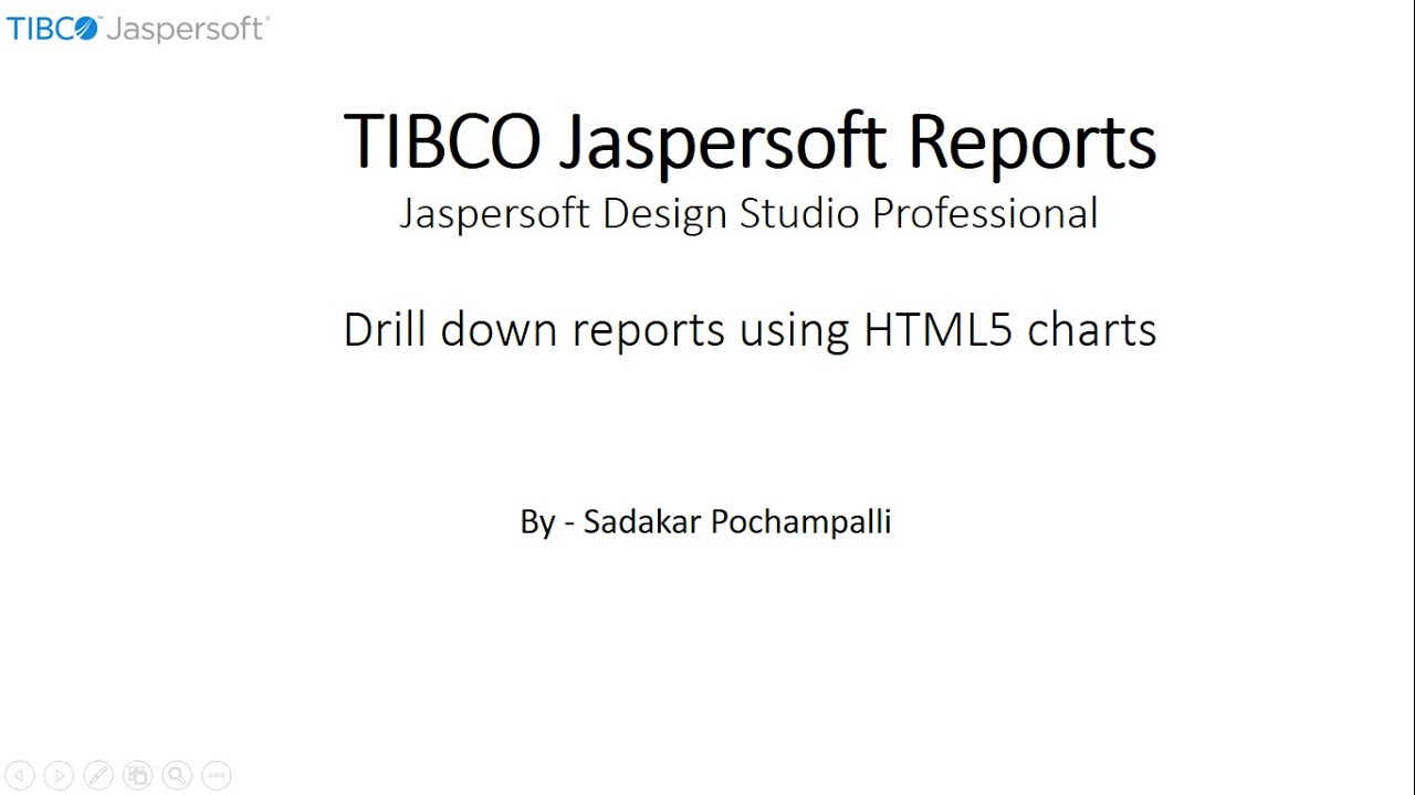 039 | BI - Jaspersoft Reports | Drill down reporting using HTML5 Pie chart in Jasper Reports