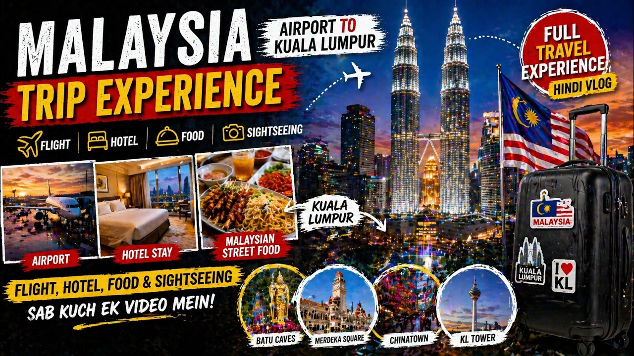 Malaysia Trip Full Vlog – From Airport to Food Streets 🍜✈️