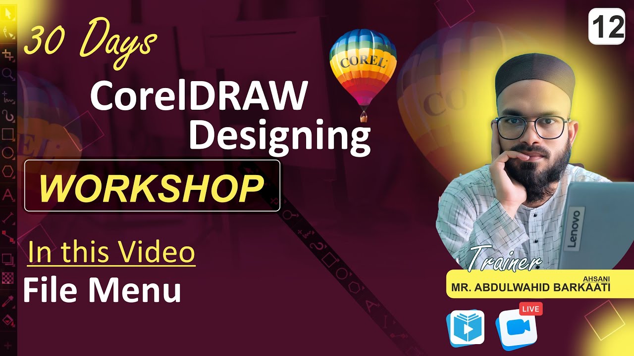 CorelDRAW File Menu Explained (Part 1) | Class 12 | CorelDRAW Course in Hindi