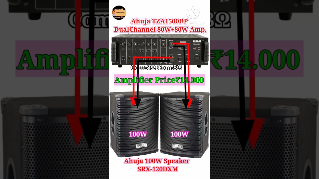 Ahuja TZA 1500DP 160W Dual Channel Amp Price/Ahuja SRX 120DXM Speaker Price