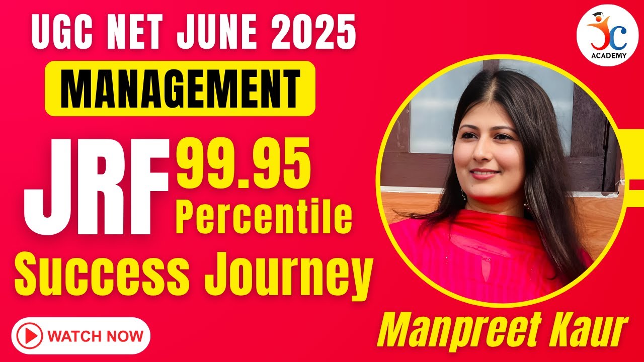 UGC NET Management Success Stories | UGC NET JRF June 2025 - Topper Manpreet Kaur Success Journey
