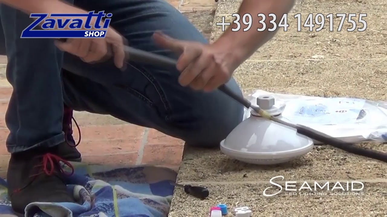 Sostituzione vecchia lampada PAR56 con nuova lampada Seamaid Ecoprof