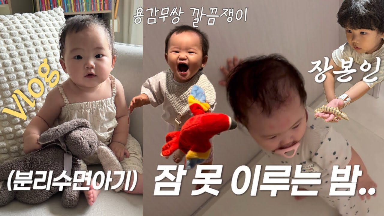 [VLOG] 분리수면 아기가 요즘 들어 부쩍 자기 싫어진 이유는?! 청소를 꽤나 디테일하게 하는 11개월아기와 말하는게 어린이가 되어가는 37개월아기의 육아브이로그👶🏻 