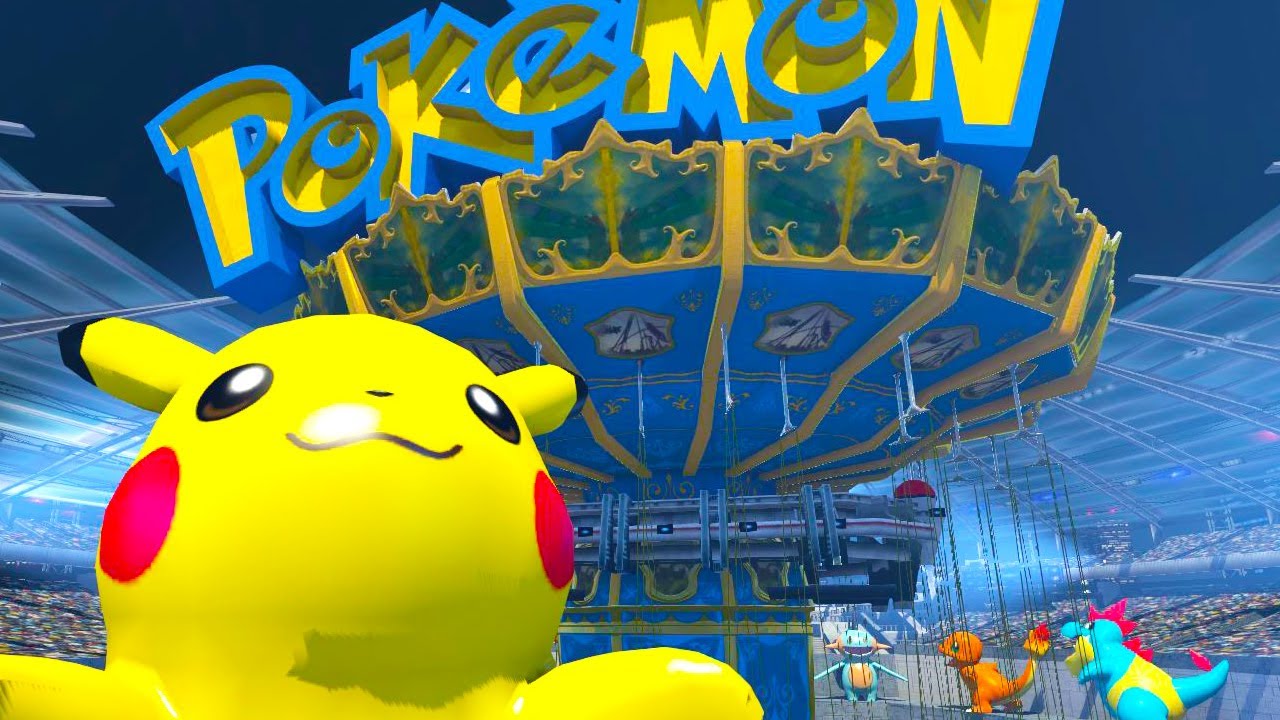 🔴VR 360&deg;  Epic Pok&eacute;mon Battle Arena Stadium 3  Swing Chair Ride Video for Virtual Reality