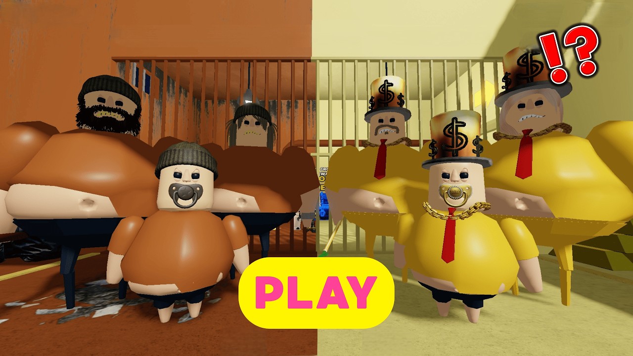 From Poor to Rich in Prison Run! 💸 Roblox Obby