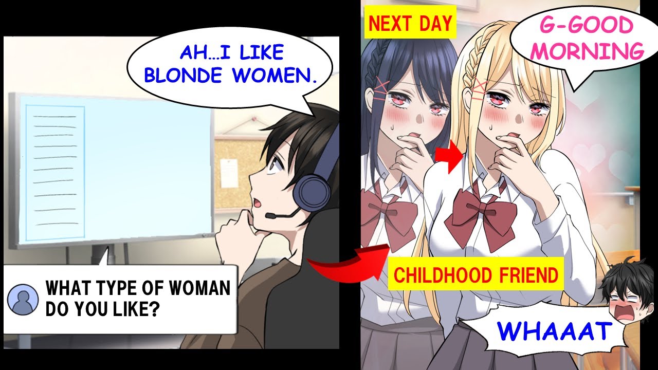 As a streamer I talked about my type on stream, then my childhood friend changed her look[Manga Dub]