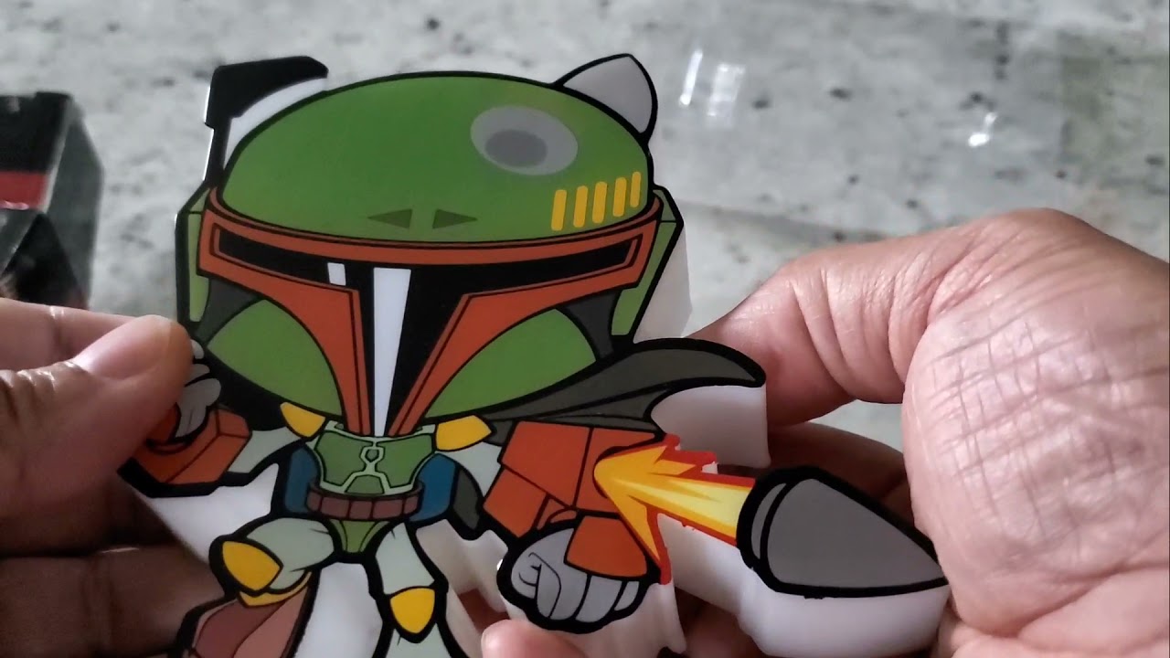 Star Wars Boba Fett 3D Deco Wall Night Light Unboxing and Review.
