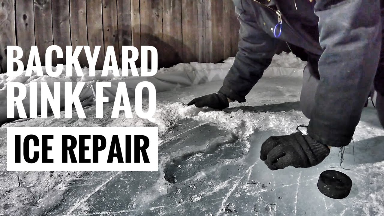 Backyard Rink || Repairing Ice and Shell Ice