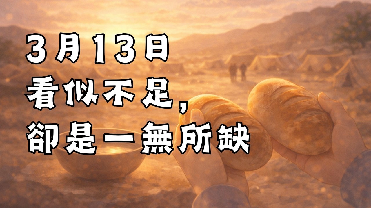 每日心語 - 20260313 看似不足，卻是一無所缺｜申命記二章7節｜每日靈修｜讀經計劃｜#申命記 #一無所缺 #神必供應