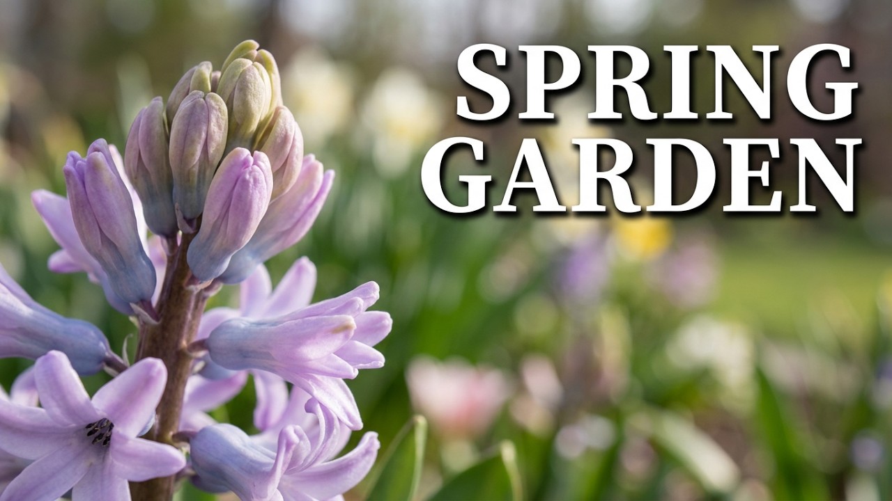 Hyacinths in Bud🪻 | 90 Minute Spring Garden Ambience with Relaxing Music
