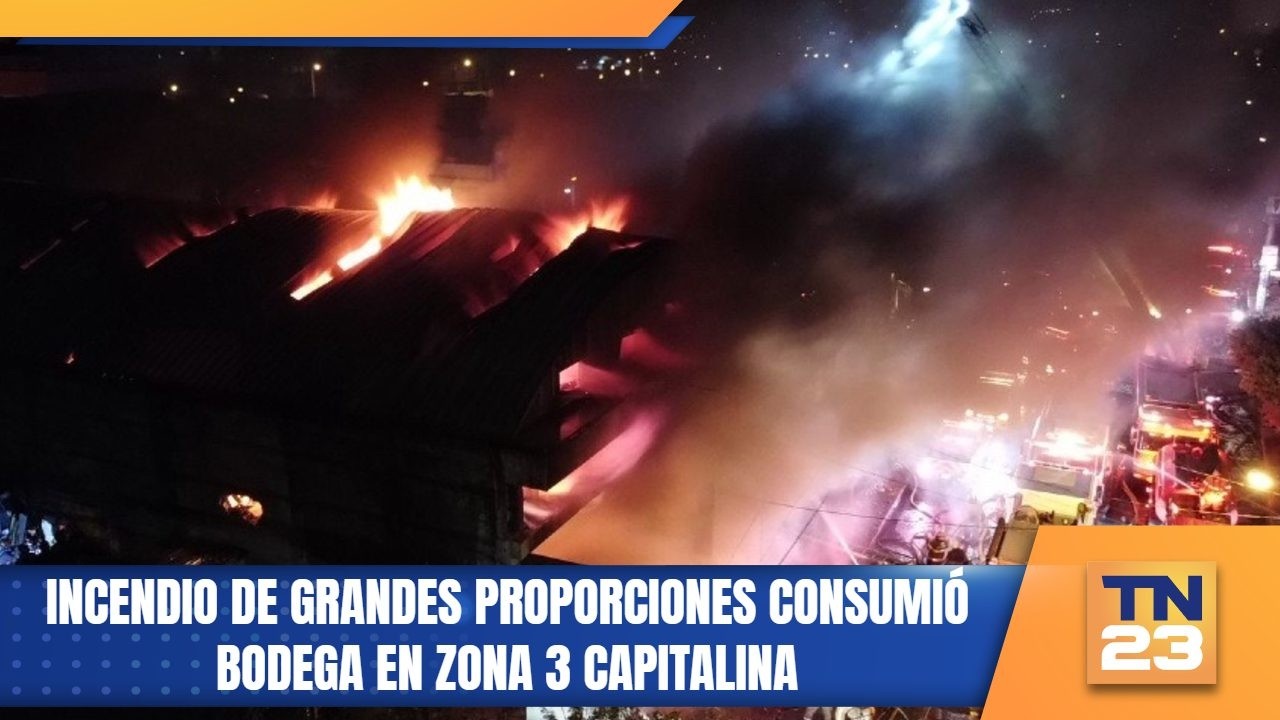 Incendio de grandes proporciones consumió bodega en zona 3 capitalina