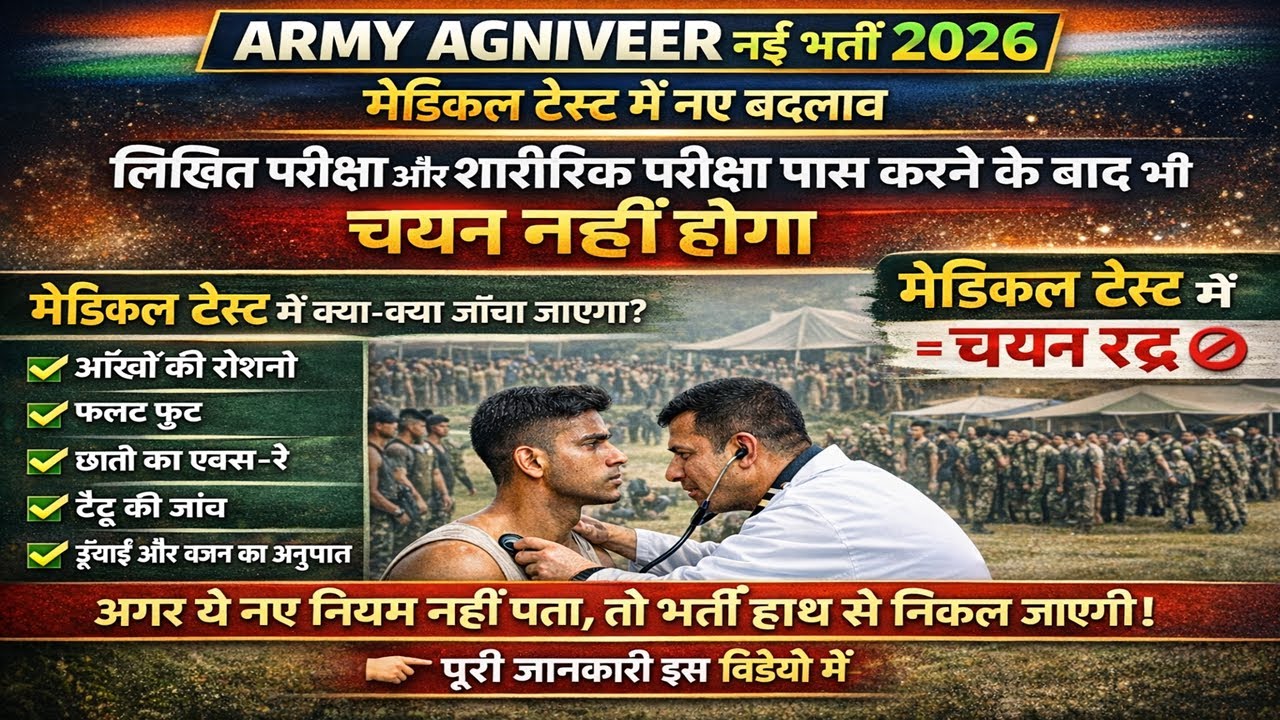 Army Agniveer New Bharti 2026 |Indian Army Agniveer Medical Rules 2026 |Agniveer latest updates 2026