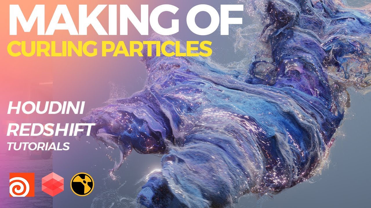 Making of Curling Particles Firefly Houdini Redshift Tutorial