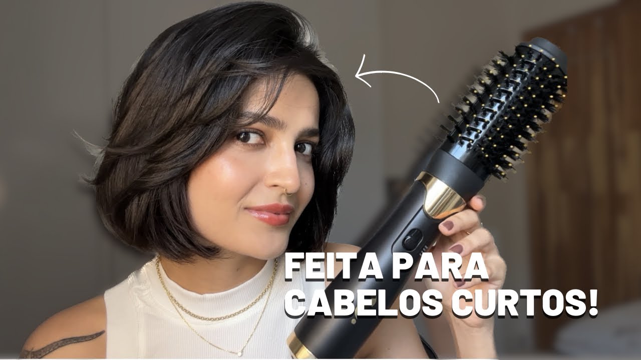 Maneira super fácil de finalizar o Cabelo Curto | Conheça a Escova Secadora Lara!
