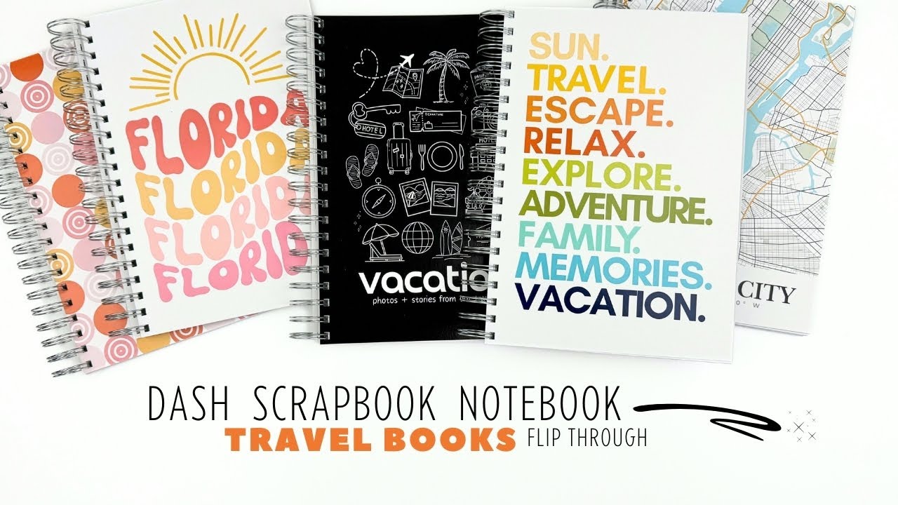 DASH Travel Spiral Scrapbook Notebook + Flip Through