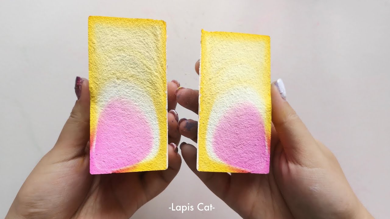 7 Blocks of Various Dyed GC Crushing 💓💕the first one is soooo adorable!!!💐🛍️#asmr #dyedgymchalk