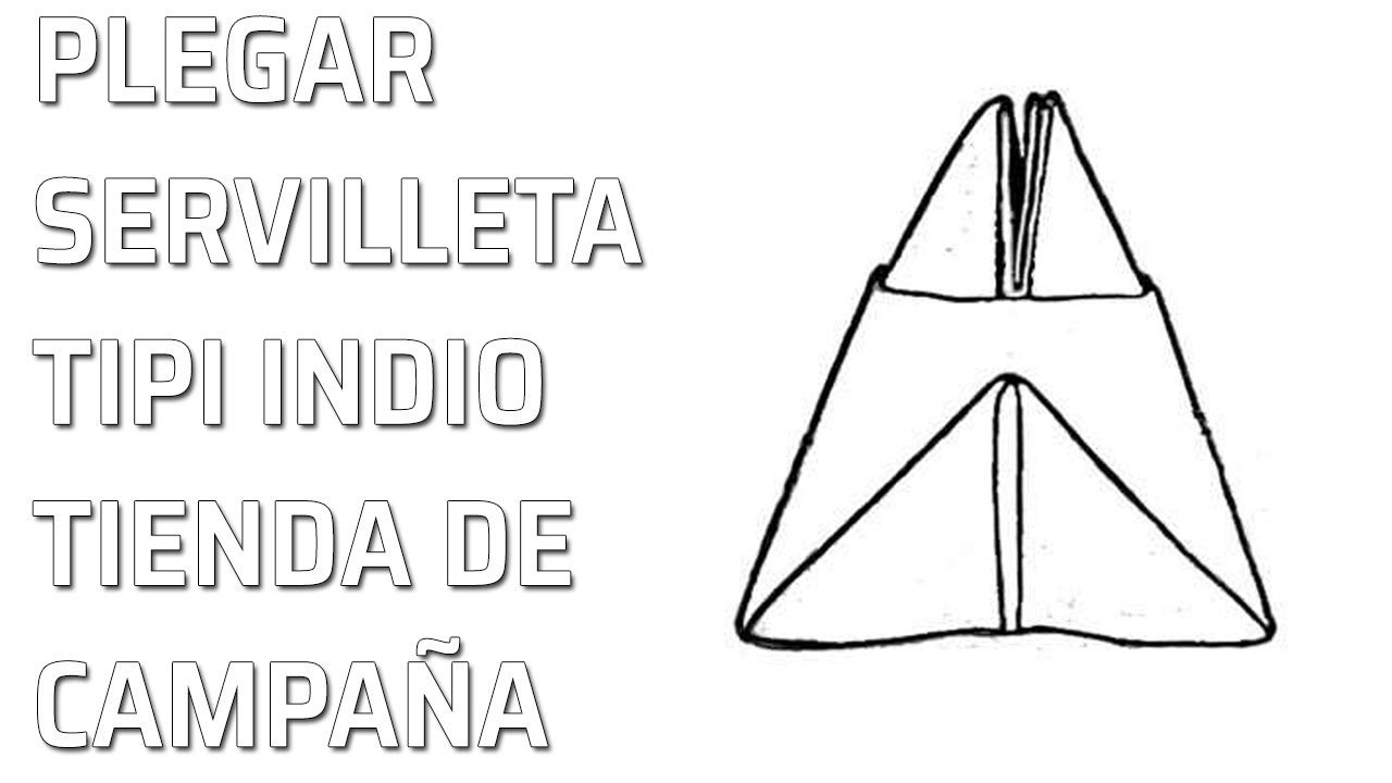 Doblado artístico servilleta tipi indio - tienda india. Napkin Folding - Doblar servilleta cuadrada