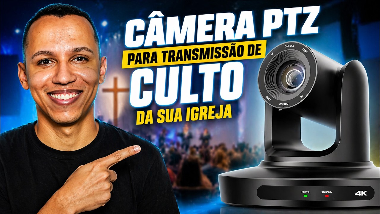 Câmera PTZ Ideal para Transmissão ao Vivo na Igreja