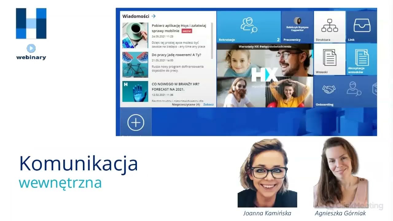 Komunikacja wewnętrzna webinar HR