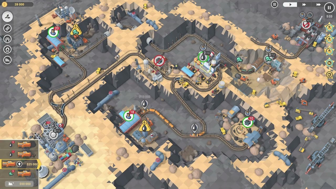 Train Valley 2 DLC (Workshop Gems. Emerald) Level 8:Quarry