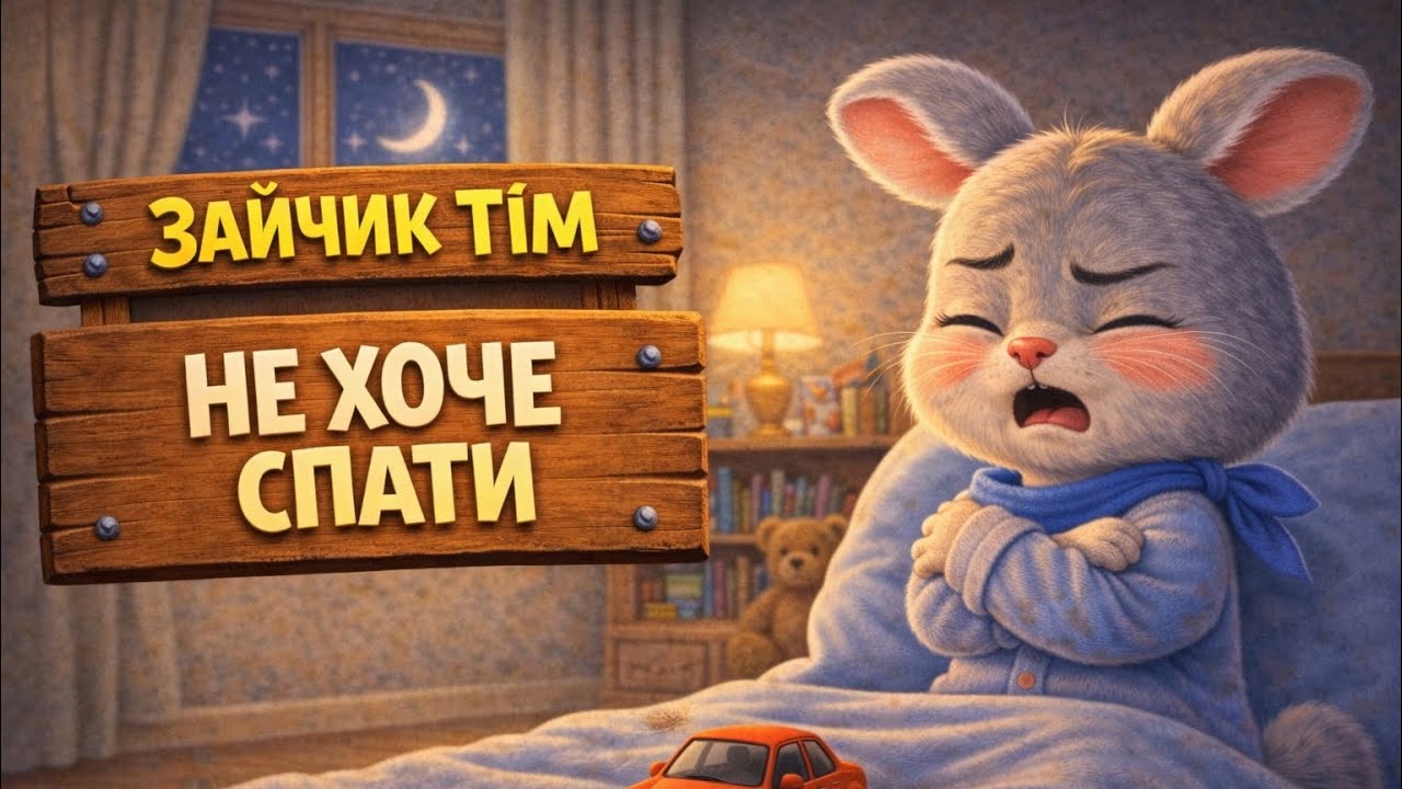 Зайчик Тім не хоче спати 🛌 | Казка на ніч для дітей🌙