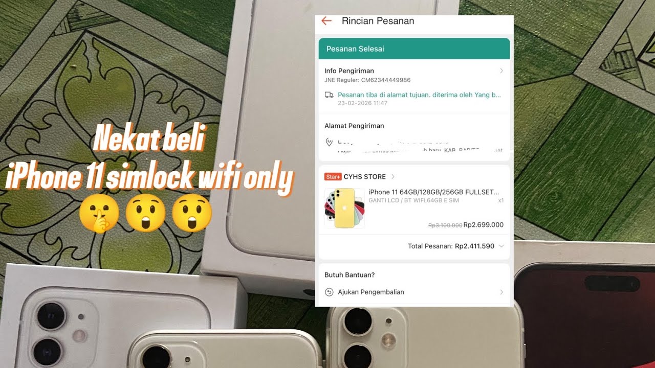 Nekat beli iPhone 11 simlock wifi only🤫😲😲!!!!