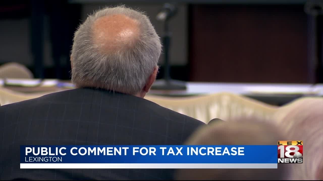 Public Comment For Tax Increase