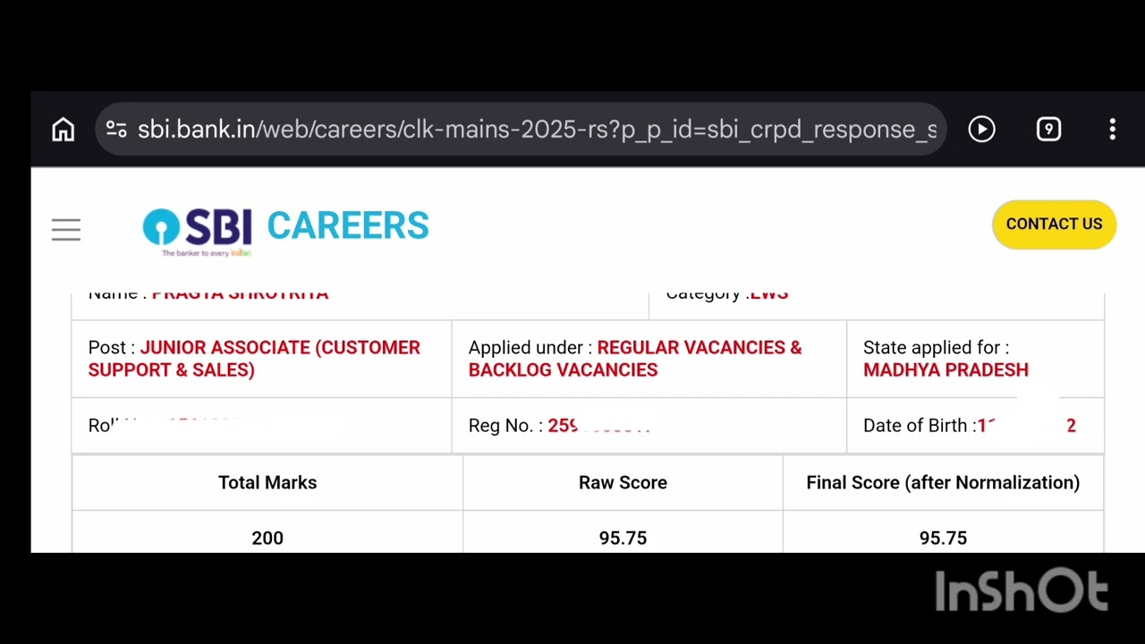 SBI clerk SCORECARD 2025|| 13 marks above cutoff #sbiclerk2025 #sbiclerkmains ##sbi #sbipo #rrbpo 