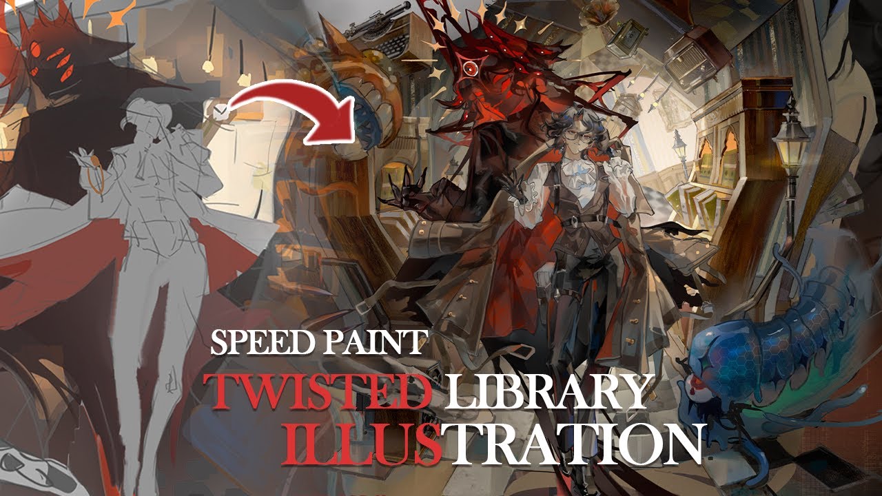 【Twisted Library】illustration speedpaint