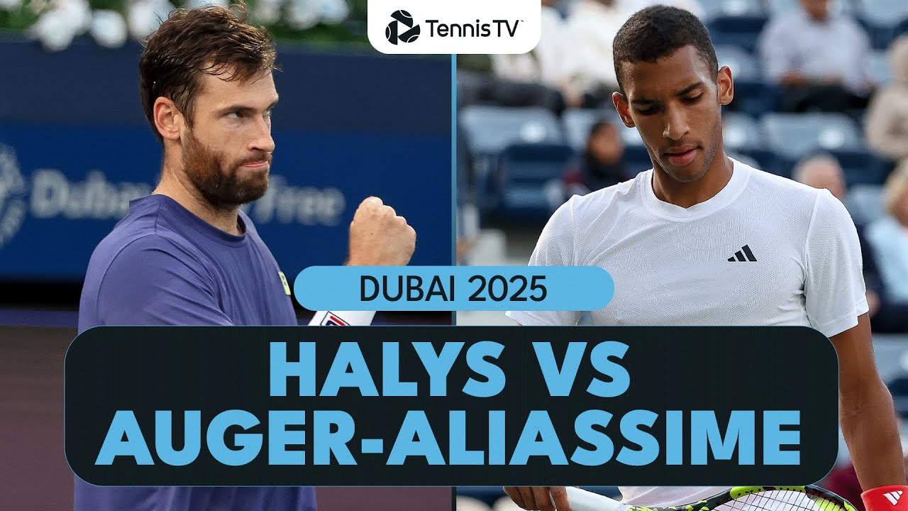 ENTERTAINING Quentin Halys vs Felix Auger-Aliassime Clash 🥵 | Dubai 2025 Highlights