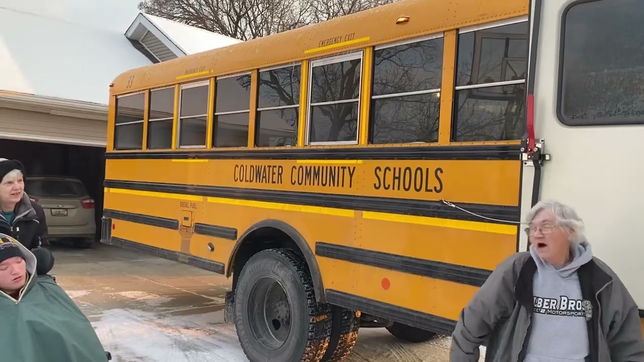 Sam getting on school bus to Waldron for another day of school Valentine’s Day 2.14.25 @onthatnote