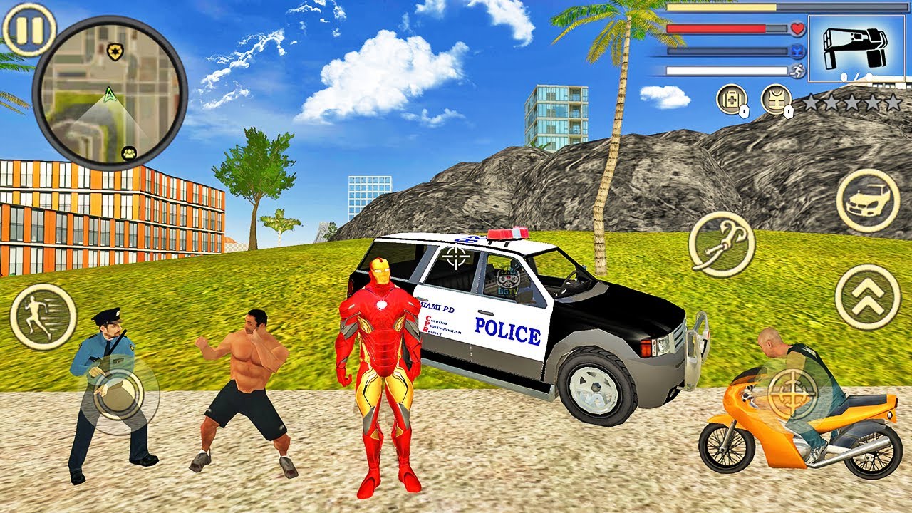 Iron Rope Hero: Vice Town City Crime Simulator #8 - Android Gameplay