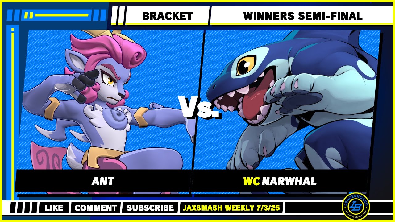JaxSmash Weekly 7/3/25 - Ant (Absa) VS Narwhal (Orcane) - Rivals of Aether 2 - ROA2