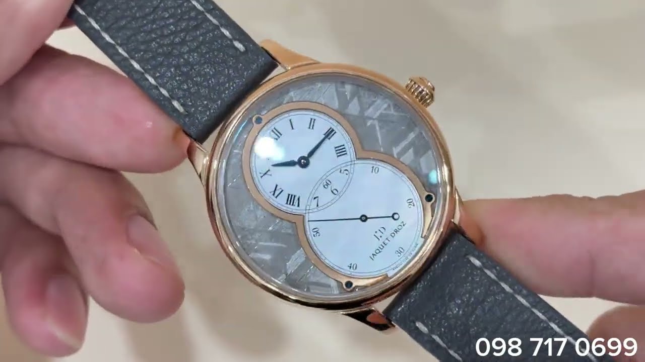 [ RẤT HIẾM ] Đồng Hồ Jaquet Droz Grande Second mặt thiên thạch và MOP size 39mm vàng khối // BWATCH