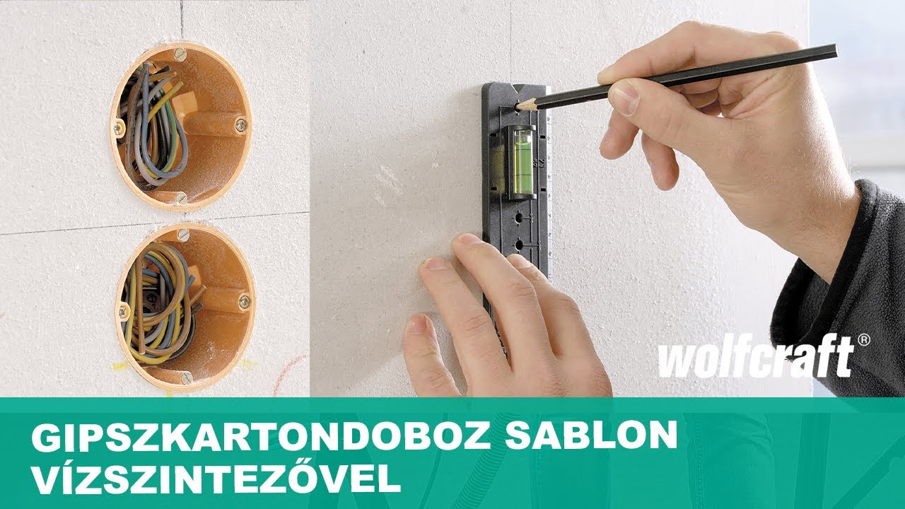 Sablon gipszkarton kötődobozok beépítéséhez | wolfcraft