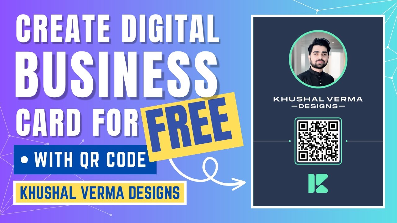 How to Create DIGITAL BUSINESS CARD with QR CODE