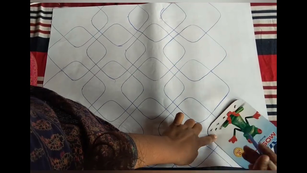 খুব সহজে নকশী কাঁথা ডিজাইন আর্ট/nokshi Katha design#art #nokshikathadesig #design 