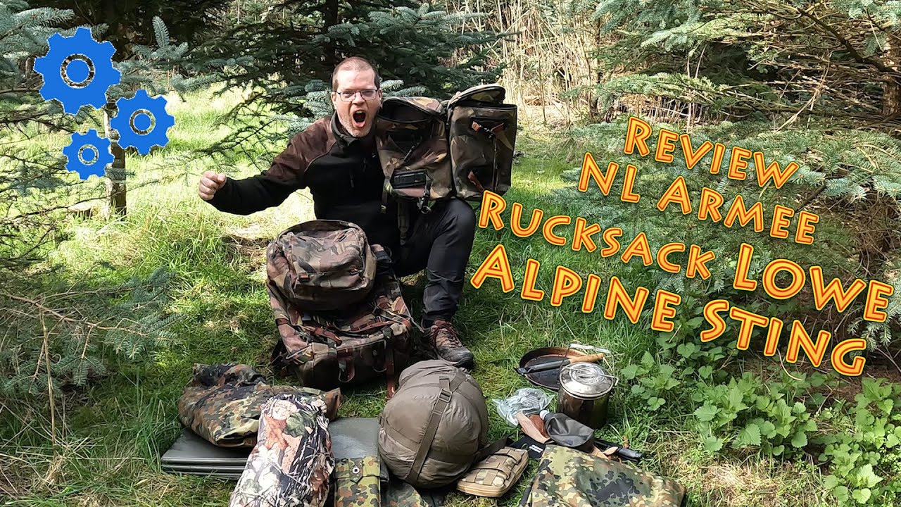 Review NL Armee Rucksack Lowe Alpine Sting - super robust für Bushcraft, mit gutem Tragesystem