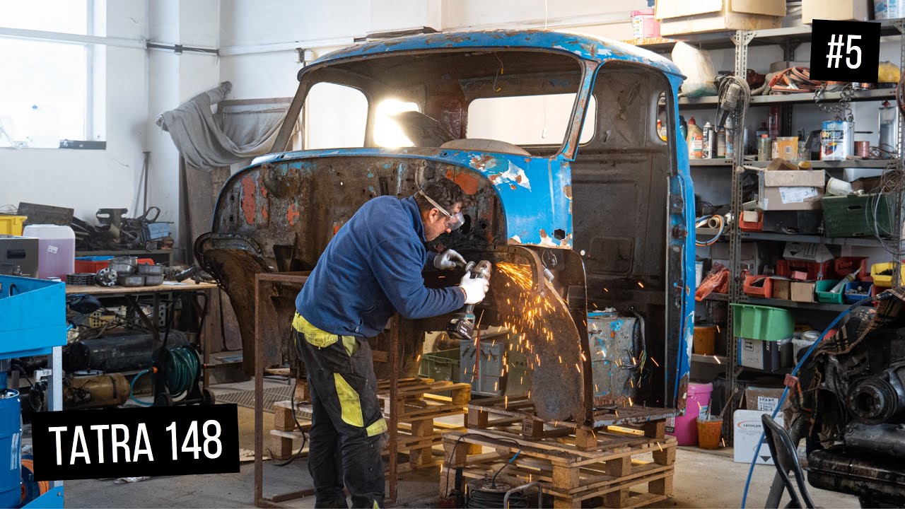 TATRA 148 - РЕМОНТ | ПОДГОТОВКА КАБИНЫ К ПЕСКОСТРУЙНОЙ ОБРАБОТКЕ | ЧАСТЬ 5