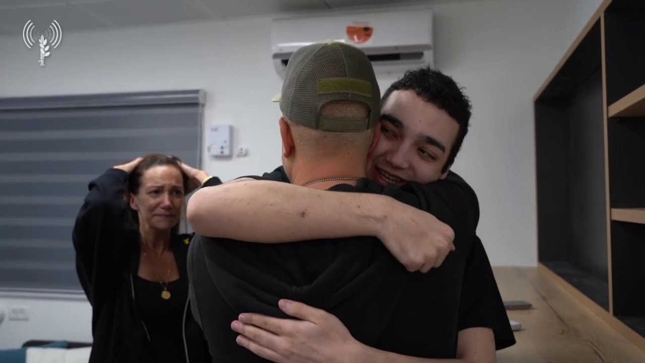 Edan Alexander reunited with his family after Hamas captivity
