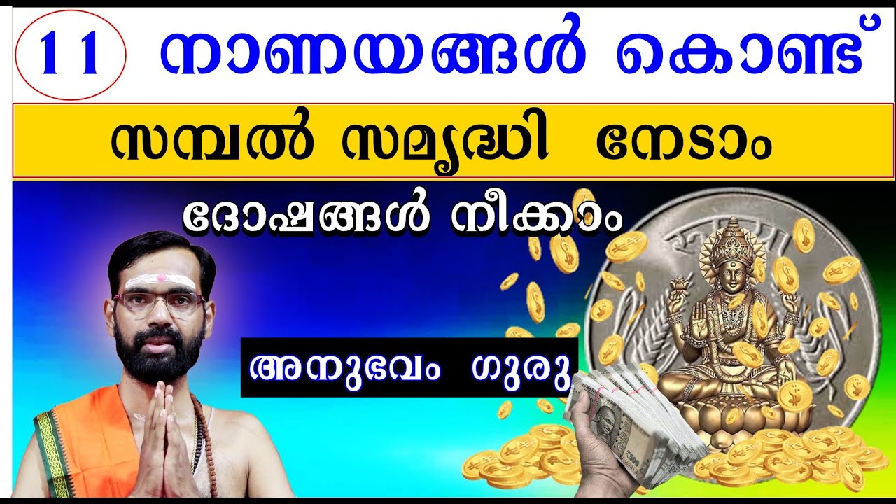 11  നാണയങ്ങൾ കൊണ്ട്  ദോഷങ്ങൾ നീക്കാം                                      I സമ്പൽ സമൃദ്ധി  നേടാം