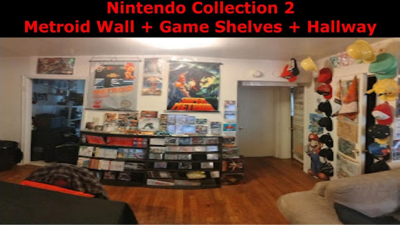 Nintendo Collection 2 - Metroid Wall + Game Shelves + Hallway