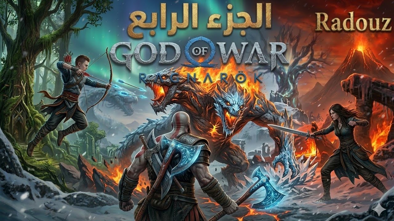 تكملة سلسلة اجمل لعبة فل عالم الجزء الرابع God of War ragnarok