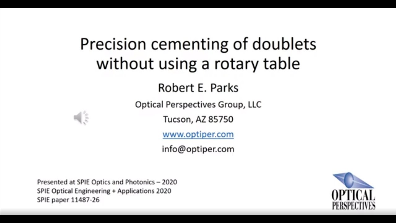 Precision cementing of doublets without using a rotary table