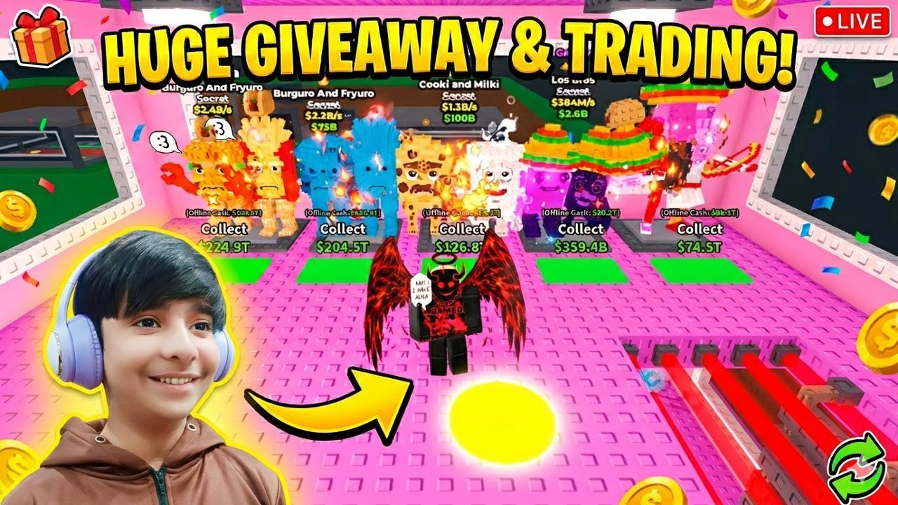STEAL A BRAINROT LIVE 🔴 Crazy Trading + HUGE Giveaway! (Rare Brainrots & OP Trades)